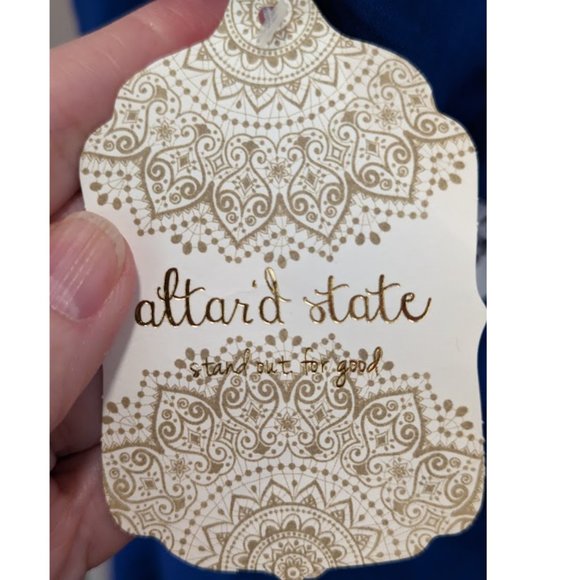 Altar'd State Women Monroe Sleeveless Ruffle Royal Blue Mini Dress SZ Medium NWT - Picture 13 of 14